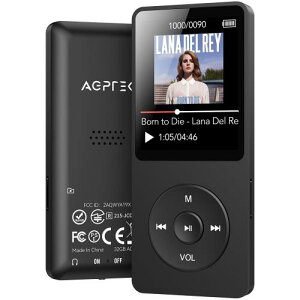 AGPTEK MP3v[[ HIFI yv[[ Bluetooth5.3 y EH[N} 32GB 64GB܂Ŋg\ {^ yv[[ 40ԍĐ XXTEh FMWI _CNg^Ή ڊo