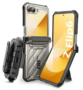 SUPCASE Galaxy Z Flip 6 5G 2024 �P�[�X SC-54E �ی�J�o�[ �ČRMIL�K�i�擾 �X�^���h�t�� �ی�t�B�����t�� �ϏՌ� �x���g�N���b�v�t���t�� ������ ���E�ȒP Samsung Z Flip 6/ Flip 5�Ή� UBPro�V���[�Y