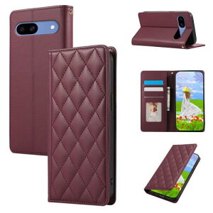Gedurya Google Pixel 8a ケース 手帳型 グーグル ピクセル 8a ケース 財布型 カード収納 RFIDブロッキング Pixel8a ケース 携帯カバー マグネット式 モンド グリッド シェイプ Google Pixel 8a スマホケース