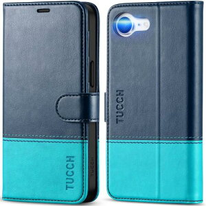 TUCCH iPhone 16e �Ή� �P�[�X �蒠�^ �A�C�t�H��16e �蒠�P�[�X �J�[�h���[ ���u���X�^���h�@�\ [RFID�u���b�L���O] �ϏՌ� �S�ʕی� TPU�f�� PU���� �����ӂ���16e�J�o�[ (2025�N���� 6.1�C���` �A�C�t