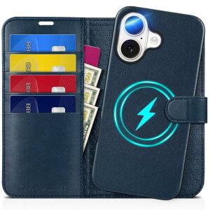 TUCCH iPhone 16 Ή P[X 蒠^ 2 in 1  ACtH[16蒠^P[X O\ [RFIDubLO] J[h|Pbgt uX^h@\ Ռz Sʕی PU ӂ16J