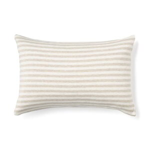 無印良品 綿天竺まくらカバー43×63cm用・杢ベージュボーダー 84738159