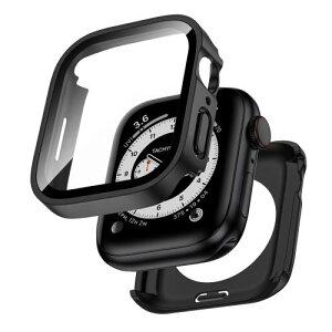 tJo[یKawoco AbvEHb` h Jo[ Apple Watch Series 9 8 7 Ή 41mm P[X 2 in 1 O̕ی d\ ϏՌ iWatch ̌^ P[X 41mm }bg̃ubN