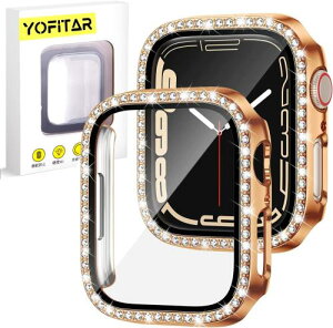 YOFITAR for apple Watch P[X LL CXg[ AbvEHb`pیJo[ KXtB ̌^41mm/45mm series9/8/7 fB[X Y WG[ PCf Sʕی ^ ȒP 
