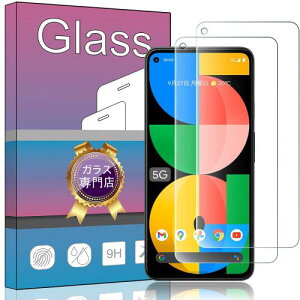 2���Z�b�gFOR Google Pixel 5a (5G) SoftBank �p�̃K���X�t�B���� �����K���X �t�� �K���X �����^ �ی�t�B���� �����ߗ� �d�x9H ��U�h�~ FOR Pixel 5a (5G) SoftBank �p�̉t���ی�t�B���� PCduoduo