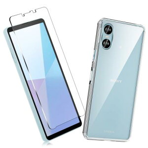 2Zbg1 FOR Xperia 10 VI p̃KXtB + 1 FOR Xperia 10 VI p̕یJo[ی Xperia 10 VI TPU \tg VRP[X KX / dx9H / /یtB PCduoduo