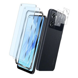 対応 OPPO Reno7 A / Reno9 A ガラスフィルム + OPPO Reno7 A / Reno9 A カメラフィルム OPPO Reno7 A / Reno9 A 用の保護フィルム 視力を保護 目の疲れ軽減 貼り付け簡単 Reno7 A / Reno9 A 専用ガイド枠付き自動吸着