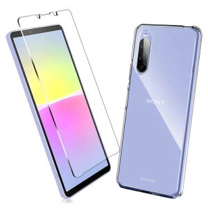 2Zbg1 FOR Xperia 10 V p̃KXtB + 1 FOR Xperia 10 V p̕یJo[ی Xperia 10 V TPU \tg VRP[X KX / dx9H / /یtB PCduoduo