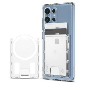 [Spigen] Galaxy S25�V���[�Y��p �}�O�l�b�g���� �J�[�h�P�[�X ����~�߃V���R���p�^�[�� �N���A �J�[�h�z���_�[ 3�����[ �E�H���b�g �w�ʃ}�O�l�b�g - �E���g���n�C�u���b�h�E�}�O�t�B�b�g�i�N
