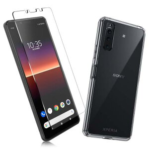2Zbg1 FOR Sony Xperia 10 II p̃KXtB + 1 FOR Sony Xperia 10 II p̕یJo[ی SONY TPU \tg VRP[X KX / dx9H / /یtB PCduoduo