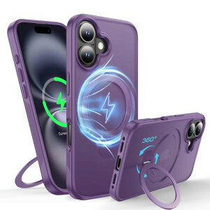 ČRMILKiEMagSafeΉFNDMIL 360°] iPhone 16 p P[X [~߃eNX`] [ڂɌȂX^h]cΉ VRt[ }bgn[hP[X ACtH[16 p P[X }O