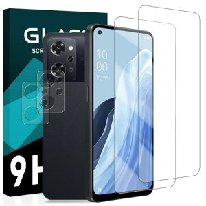 cronincards 対応 OPPO Reno7 A / Reno9 A フィルム + レンズ保護フィルム(2+2枚入) 国産旭硝子素材 強化ガラス 液晶 OPPOReno9 A ガラスフイルム オッポ リノ9 ・