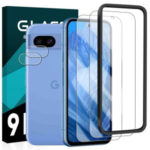cronincards ガイド枠付き対応 goodle pixel 8a ガラスフィルム 2枚 + カメラフィルム2枚 4枚セット 日本旭硝子製対応 対応 pixel 8a フィルム 強化ガラス 液晶 保護フィルム ケース 指紋認証対応 硬度9H