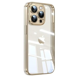Tecxin iPhone 14 Pro max�p�X�N�G�A���b�L�P�[�XiPhone 14promax�P�[�X�p�\�t�g�N���ATPU�o�b�N�J�o�[�ϏՌ� (iPhone14 pro max �S�[���h)