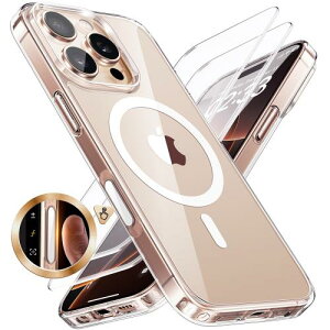 Ai�J�����R���g���[���J�o�[���� �x���Ȃ�JUESHITUO iPhone 16 Pro �p�� �P�[�X �ČRMIL�K�i �N���A ���ςȂ� MagSafe�[�d�Ή� 2X�X�N���[���ی�t�� �l�C �ϏՌ� �ϋv�� SGS�F�� ��phone 16 Pro �p�� �P�[�X