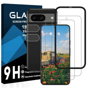 対応 Google Pixel 8A 専用ガラスフィルムガイド枠付き・4枚入り対応 Google Pixel 8A ガイド枠付き 指紋防止 グーグルピクセル 8A 強化ガラス 硬度9H 厚さ0.26mm 3Dラウンドエッジ加工 高透過率 気泡ゼ
