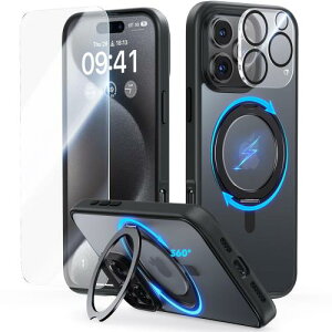 JUESHITUO 3 in 1 iPhone 16 Pro Maxp P[X X^h P[X 360°] MagSafe[dΉ 1XXN[ی+1XYیt phone16promaxp P[X ČRMILKi ϖh~  ACtH16 pro p P[