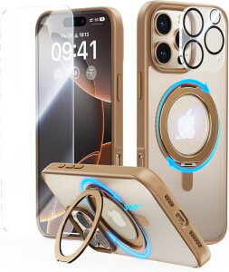 JUESHITUO 3 in 1 iPhone 16 Pro p P[X X^h P[X 360°] MagSafe[dΉ [1XXN[ی+1XYی]t phone16pro P[X ČRMILKi ϖh~  ACtH16 pro p P[X 6.3