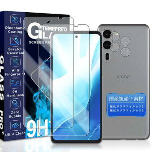 JCJCLY 対応 Arrows We2 Plus F-51E ガラスフィルム 6.6インチ2枚強化ガラス+2枚カメラフィルム セット 国産旭硝子素材製 Arrows We2 Plus 保護 フィルム ( 2枚)+ A