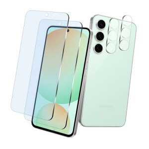 �Ή� Galaxy S24 FE �K���X�t�B���� + Galaxy S24 FE �J�����t�B���� Galaxy S24 FE �p�̕ی�t�B���� ���͂�ی� �ڂ̔��y�� �\��t���ȒP �����z�� �C�A �h�~��U�h�~ �Ή� Galaxy S24 FE �t���ی� �V�[�g