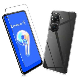 2Zbg1 FOR Zenfone 9 p̃KXtB + 1 FOR Zenfone 9 p̕یJo[ Zenfone ی TPU \tg VRP[X KX / dx9H / /یtB PCduoduo