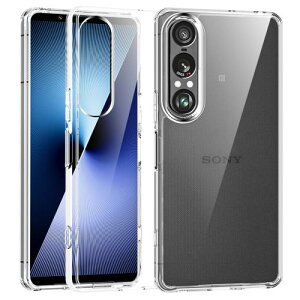SONY Xperia 1 VII 用 ケース クリア SO-51F | SOG15 耐衝撃 TPU+PC 米軍MIL規格取得 SGS認証 黄ばみなし レンズ保護 ストラップホール付き エクスペリア1 VII 用カバー Crystal Series