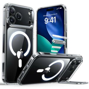 ESR iPhone 2025 Pro Max �P�[�X �X�^���h�t�� ���ϖh�~ �ϏՌ� �R�p�K�i�ی� �w��h�~ ���ϋv�� �}�O�l�b�g�X�}�z�P�[�X Classic(����)