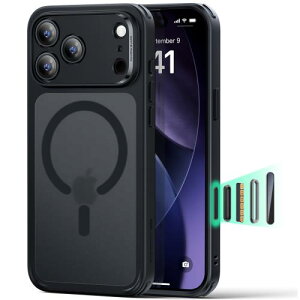 ESR iPhone 2025 Pro Max �P�[�X ���ϖh�~ �ϏՌ� �R�p�K�i�ی� �w��h�~ ���ϋv�� �}�O�l�b�g�X�}�z�P�[�X Classic(�t���X�g�u���b�N)
