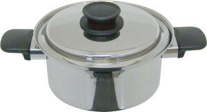 ウルシヤマ金属工業 両手鍋 20cm 熱伝導性と保温性で旨味を閉じ込める 美味しく調理 ガス・IH対応 ステンレス製 日本製 SG製品 スピーネ SPN-20W 深型 卓上鍋 ステンレス製