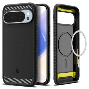 Spigen Pixel 10 Pro XL �P�[�X Magsafe�Ή� �}�b�g�d�グ TPU �w��h�~ ����h�~ �o���p�[ �ϏՌ� �ČRMIL�K�i ���M�b�h�A�[�}�[�E�}�O�t�B�b�g ACS09721 (�}�b�g�E�u���b�N)