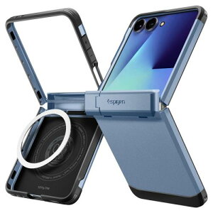 Spigen �n��18�N�̋Z�p��Galaxy Z Flip7 �P�[�X �q���W�ی� �ϏՌ� MagFit�Ή� �w��h�~ �����Y�ی� �^�t�A�[�}�[�E�v���E�}�O�t�B�b�g ACS09562 (�V�G���u���[)