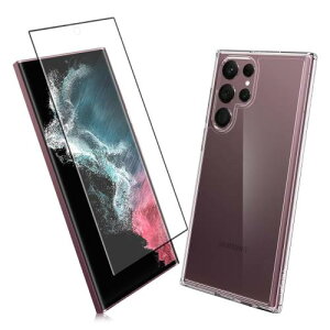 2Zbg1 FOR Galaxy S22 Ultra p̃KXtB + 1 FOR Galaxy S22 Ultra p̕یJo[ی Galaxy TPU \tg VRP[X KX / dx9H / /یtB PCduoduo