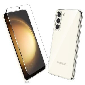 2Zbg1 FOR Galaxy S23 p̃KXtB + 1 FOR Galaxy S23 p̕یJo[ی Galaxy TPU \tg VRP[X KX / dx9H / /یtB PCduoduo