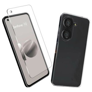 2Zbg1 FOR Zenfone 10 p̃KXtB + 1 FOR Zenfone 10 p̕یJo[ Zenfone 10 ی TPU \tg VRP[X KX / dx9H / /یtB PCduoduo