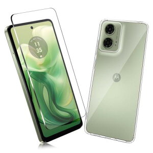 2Zbg1 FOR Moto G24 p̃KXtB + 1 FOR Moto G24 p̕یJo[ Moto ی TPU \tg VRP[X KX / dx9H / /یtB PCduoduo