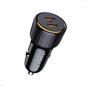 VOLTME シガーソケット カーチャージャー 車 充電器 USB-C 最大30W (2ポート合計最大60W) 車載充電器 PPS PD30W 急速充電 12V/24V車対応 Type C 車用充電器 iPhone Galaxy Android スマートフォン iPad などに対応