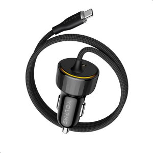 VOLTME シガーソケット カーチャージャー 車載充電器 USB-C ケーブル付き 60WPPSPD30W 急速充電 USB-Cポート 車 充電器 12V/24V車対応 Type C iPhone 16/iPhone15/ iPhone14/ iPhone13/Xperia/Galaxy/Android/iPadなどに対応 (