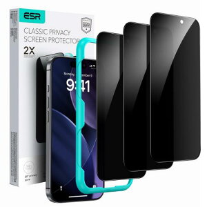 ESR iPhone 2025 Pro Max �K���X�t�B���� �`�����h�~ �ی�t�B���� ���Ȃ� 3�� �����K���X �ȒP���t���K�C�h�g�t�� 0.3mm���� �w��h�~ ���炳�� 9H�d�x �R���K�i�̔�U�h�~�� HD �ϏՌ�