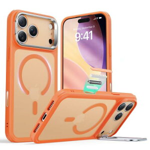 ESR iPhone 2025 Pro Max �P�[�X �X�^���h�t�� ���ϖh�~ �ϏՌ� �R�p�K�i�ی� �w��h�~ ���ϋv�� �}�O�l�b�g�X�}�z�P�[�X Classic(�t���X�g�I�����W)
