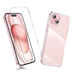 2Zbg1 FOR iphone 15 p̃KXtB + 1 FOR iphone 15 p̕یJo[ی iphone 15 TPU \tg VRP[X KX / dx9H / /یtB PCduoduo