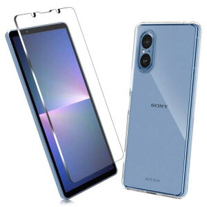 2Zbg1 FOR Xperia 5 V p̃KXtB + 1 FOR Xperia 5 V p̕یJo[ی Xperia 5 V TPU \tg VRP[X KX / dx9H / /یtB PCduoduo