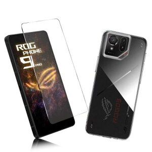 2Zbg1 FOR ROG Phone 9 Pro Edition p̃KXtB + 1 FOR ROG Phone 9 Pro Edition p̕یJo[ی ROG Phone 9 Pro Edition TPU \tg VRP[X KX / dx9H / /یtB