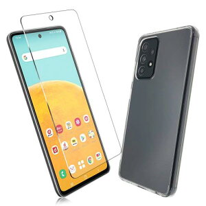 2Zbg1 FOR Galaxy A52 p̃KXtB + 1 FOR Galaxy A52 p̕یJo[ی TPU \tg VRP[X KX / dx9H / /یtB PCduoduo