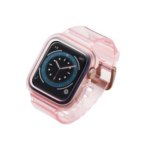 �G���R�� Apple Watch (�A�b�v���E�H�b�`) �P�[�X �o���p�[ �o���h��̌^ 40mm [Apple Watch SE2 SE 6 5 4 �Ή�] ���� �N���A�f�U�C�� �\�t�g TPU �N���A�s���N AW-20SBBUPNC