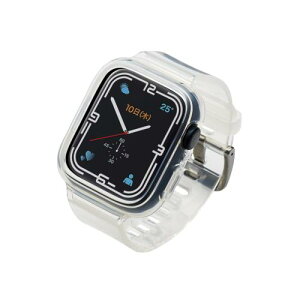 �G���R�� Apple Watch (�A�b�v���E�H�b�`) �P�[�X �o���p�[ �o���h��̌^ 41mm [Apple Watch 8 7 �Ή�] �N���A�f�U�C�� �\�t�g �t�B�������p�� �N���A AW-21BBBUCR