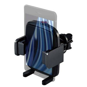 �G���R��(ELECOM) �ԍڃz���_�[ �X�}�z�X�^���h �����^�b�`�z���_�[ �G�A�R�����[�o�[��t�^�C�v �u���b�N P-CARS12BK