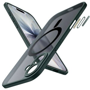 JETech iPhone 17 6.3�C���`�p �}�O�l�b�g�P�[�X MagSafe�ɑΉ� �ϏՌ����^ �X�}�z�J�o�[ �����J�����R���g���[���{�^�� �}�b�g�������o�b�N (�_�[�N�O���[��)