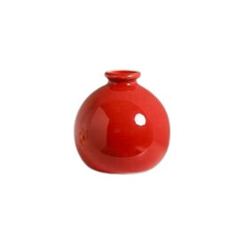 花瓶 陶器 花びん 一輪挿し セラミック フラワーベース 和風 北欧 花器 小 ミニ 小さな花瓶 インテリア飾り 手作り ホワイトセラミックドライ花工芸品 (赤)