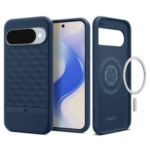 Spigen Pixel 10 / 10 Pro �P�[�X MagSafe�Ή� �o���p�[ ���̃n�j�J���p�^�[�� �ϏՌ� �O���b�v �p�����b�N�X�E�}�O�t�B�b�g ACS09710 (�~�b�h�i�C�g�E�u���[)