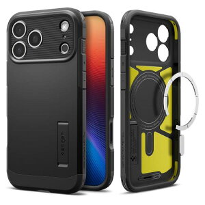 Spigen n18N̋Zp iPhone 17 Pro P[X MagSafeΉ JRg[{^Ή X^ht }bg ϏՌ ČRMILKi ^tEA[}[TE}OtBbg (ubN) ACS09950